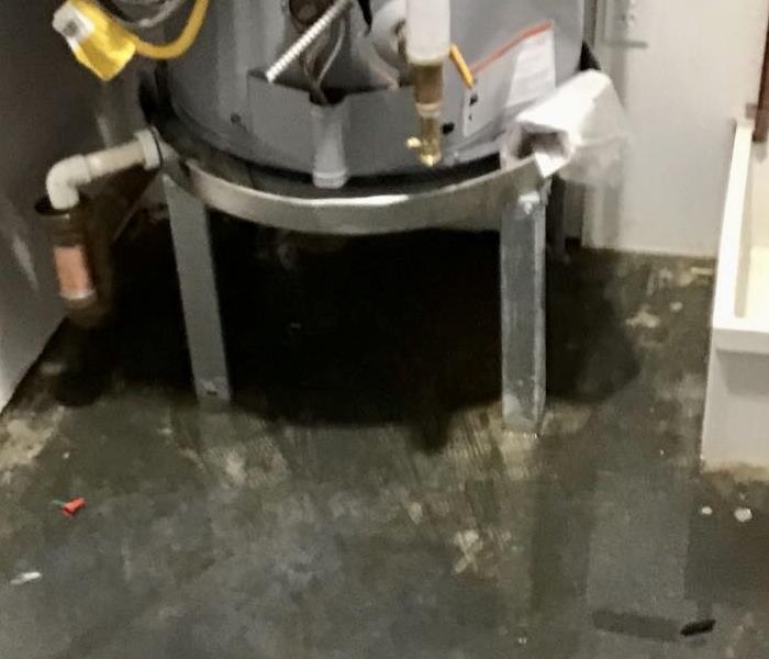 Flooded room in a business