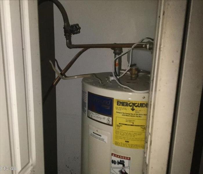 Water heater inside closet of home